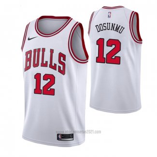 Camiseta Chicago Bulls Ayo Dosunmu #12 Association 2021 Blanco