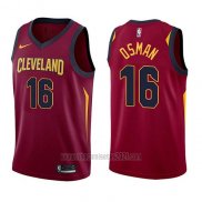 Camiseta Cleveland Cavaliers Cedi Osman #16 Icon 2017-18 Rojo