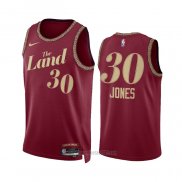 Camiseta Cleveland Cavaliers Damian Jones #30 Ciudad 2023-24 Rojo