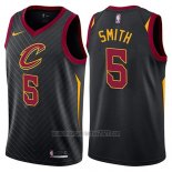 Camiseta Cleveland Cavaliers J.r. Smith #5 Statement 2017-18 Negro