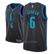 Camiseta Dallas Mavericks Deandre Jordan #6 Ciudad 2018-19 Azul