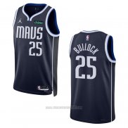 Camiseta Dallas Mavericks Reggie Bullock #25 Statement 2022-23 Azul