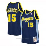 Camiseta Denver Nuggets Carmelo Anthony #15 Mitchell & Ness 2006-07 Azul