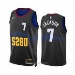 Camiseta Denver Nuggets Reggie Jackson #7 Ciudad 2023-24 Negro