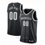 Camiseta Detroit Pistons Personalizada Ciudad 2018-19 Negro