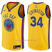 Camiseta Golden State Warriors Shaun Livingston #34 Chinese Heritage Ciudad 2017-18 Amarillo