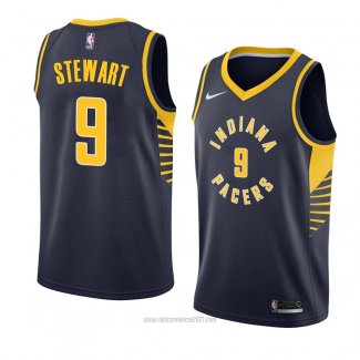 Camiseta Indiana Pacers Elijah Stewart #9 Icon 2018 Azul