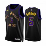 Camiseta Los Angeles Lakers Cam Reddish #5 Ciudad 2023-24 Negro