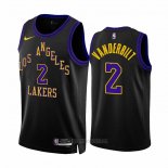 Camiseta Los Angeles Lakers Jarred Vanderbilt #2 Ciudad 2023-24 Negro