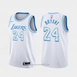 Camiseta Los Angeles Lakers Kobe Bryant #24 Ciudad 2020-21 Blanco