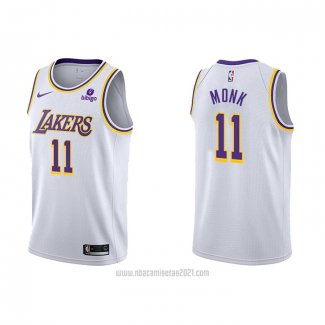 Camiseta Los Angeles Lakers Malik Monk #11 Association 2021-22 Blanco