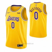 Camiseta Los Angeles Lakers Russell Westbrook #0 Icon 2020 Amarillo