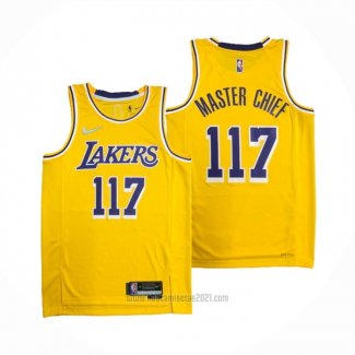 Camiseta Los Angeles Lakers x X-BOX Master Chief #117 Amarillo