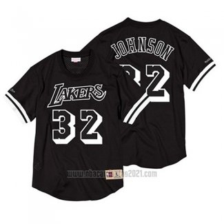 Camiseta Manga Corta Los Angeles Lakers Magic Johnson #32 Negro