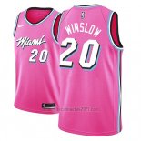 Camiseta Miami Heat Justise Winslow #20 Earned 2018-19 Rosa