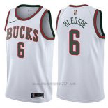 Camiseta Milwaukee Bucks Eric Bledsoe #6 Classic 2017-18 Blanco