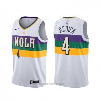 Camiseta New Orleans Pelicans J.j. Redick #4 Ciudad Blanco