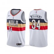 Camiseta New Orleans Pelicans Kenrich Williams #34 Earned Blanco