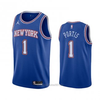 Camiseta New York Knicks Bobby Portis #1 Statement 2020-21 Azul