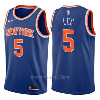 Camiseta New York Knicks Courtney Lee #5 Icon 2017-18 Azul