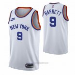 Camiseta New York Knicks RJ Barrett #9 75th Anniversary Blanco