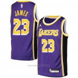 Camiseta Nino Los Angeles Lakers LeBron James #23 Statement Violeta