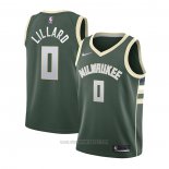 Camiseta Nino Milwaukee Bucks Damian Lillard #0 Icon Verde