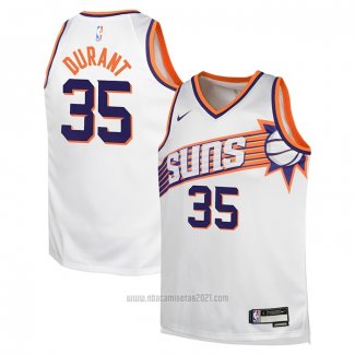 Camiseta Nino Phoenix Suns Kevin Durant #35 Association 2023-24 Blanco