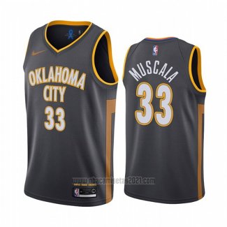 Camiseta Oklahoma City Thunder Mike Muscala #33 Ciudad Negro