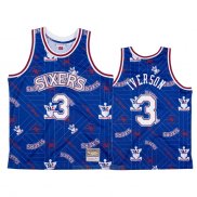 Camiseta Philadelphia 76ers Allen Iverson #3 Hardwood Classics Tear Up Pack Azul