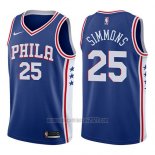 Camiseta Philadelphia 76ers Ben Simmons #25 2017-18 Azul