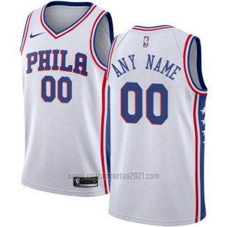 Camiseta Philadelphia 76ers Personalizada 17-18 Blanco