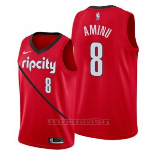 Camiseta Portland Trail Blazers Al Farouq Aminu #8 Earned 2019 Rojo