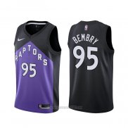 Camiseta Toronto Raptors DeAndre Bembry #95 Earned 2020-21 Negro Violeta