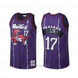Camiseta Toronto Raptors Jeremy Lin #17 Hardwood Classics Violeta