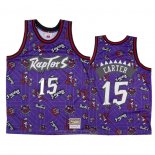 Camiseta Toronto Raptors Vince Carter #15 Hardwood Classics Tear Up Pack Violeta