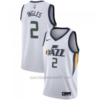 Camiseta Utah Jazz Joe Ingles #2 Association 2017-18 Blanco