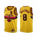 Camiseta Atlanta Hawks Danilo Gallinari #8 Ciudad 2021-22 Amarillo