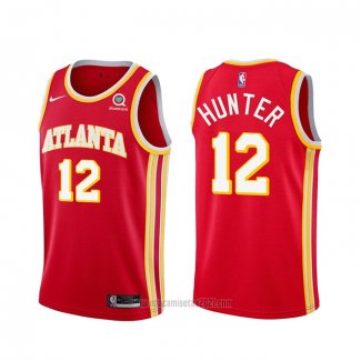 Camiseta Atlanta Hawks De'Andre Hunter #12 Icon 2020-21 Rojo