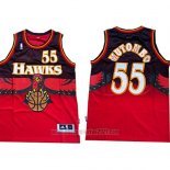 Camiseta Atlanta Hawks Dikembe Mutombo #55 Retro Rojo