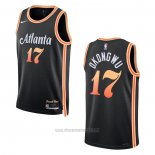 Camiseta Atlanta Hawks Onyeka Okongwu #17 Ciudad 2022-23 Negro