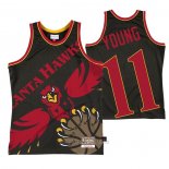 Camiseta Atlanta Hawks Trae Young #11 Mitchell & Ness Big Face Negro