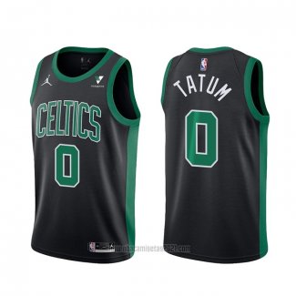 Camiseta Boston Celtics Jayson Tatum #0 Statement 2021-22 Negro