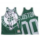 Camiseta Boston Celtics Personalizada #00 Mitchell & Ness Big Face Verde