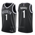 Camiseta Brooklyn Nets D'angelo Russell #1 Icon 2017-18 Negro