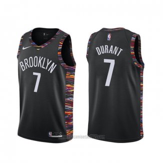 Camiseta Brooklyn Nets Kevin Durant #7 Ciudad Negro