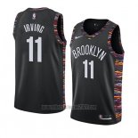 Camiseta Brooklyn Nets Kyrie Irving #11 Ciudad 2019-20 Negro