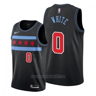 Camiseta Chicago Bulls Coby White #0 Ciudad 2018-19 Negro