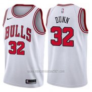 Camiseta Chicago Bulls Kris Dunn #32 Association 2017-18 Blanco