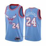 Camiseta Chicago Bulls Lauri Markkanen #24 Ciudad Azul